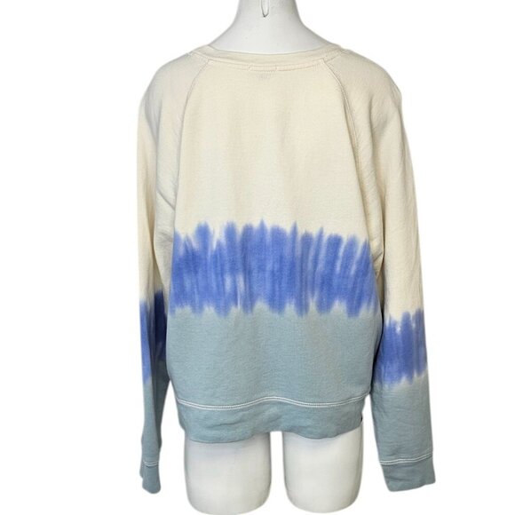 Rails Womens Theo Sweatshirt in Ocean Tie Dye, Long Sleeve, Cotton, Modal,Large - Picture 2 of 7